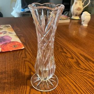 8” Footed Crystal Vase